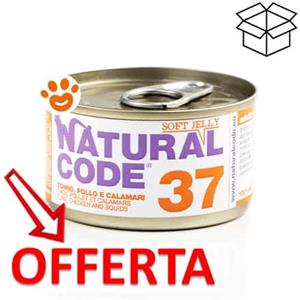Natural Code 37 Cibo Umido per Gatti - Tonno, Pollo e Calamari in Jelly - 85g