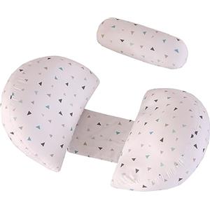 GKXLH Cuscino per gravidanza, cuscino per gravidanza, supporto per schiena, fianchi, gambe, morbido cuscino maternità per donne incinte, doppio cuneo rimovibile e regolabile con fodera (pois