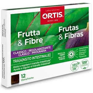 ORTIS LABORATOIRES PGMBH Frutta & Fibre Classico - Integratore Alimentare per il Transito Intestinale - 12 Cubetti
