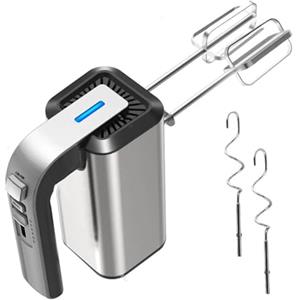 VOLTIX Sbattitore Elettrico 800W con 5 Velocità e Funzione Turbo, Frusta Elettrica con 2 Fruste & 2 Ganci in Acciaio Inox, Pulsante di Espulsione, Perfetto per Uova, Torte, Pane e Impasti