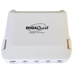 Digiquest - Scatola protettiva Impianti antenna TV per Miscelatore e/o Amplificatore da palo con fascetta a strappo per il fissaggio direttamente sul palo dell'antenna dim. 107x103x55mm
