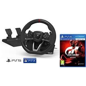 Sony Volante e pedali Licenza Sony PlayStation 4/5 [Nuovo modello compatibile PS5] + Gran Turismo Sport GT SPORT [Playstation 4/5]