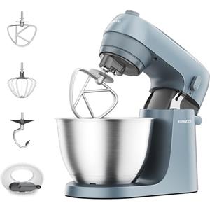 Kenwood Go KZM35.000GY Planetaria con Design Salvaspazio, Impastatrice Compatta con Ciotola da 4L, 3 Strumenti di miscelazione, 6 Velocità, Alta solo 30cm, dotata di Maniglia, Potenza 800W, Storm Blue