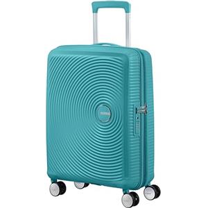 American Tourister Soundbox - Bagaglio a mano espandibile Spinner S, 55 cm, 41 L, Turchese (Turquoise Tonic)