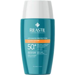 Rilastil Advanced Protection Fluido Solare SPF 50 per Pelli Sensibili - 50 ml, Idratazione Fino a 8 Ore e Resistente all'Acqua