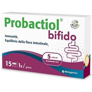 Metagenics Probactiol Bifido - Integratore Probiotico con Vitamine A e D - 15 Capsule