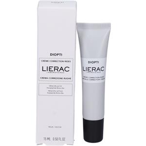 Lierac Diopti Crema Correzione Rughe 15 ml - Levigante e Rimpolpante, 98% Ingredienti Naturali, Adatto a Occhi Sensibili
