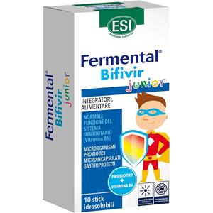 ESI Fermental Bifivir Junior - Integratore Alimentare con Probiotici e Vitamina B6 in 10 Stick Idrosolubili