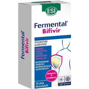 ESI Fermental Bifivir - Integratore Alimentare con Probiotici e Vitamina B6 per l'Equilibrio della Flora Intestinale e il Sistema Immunitario, 10 Stick Idrosolubili