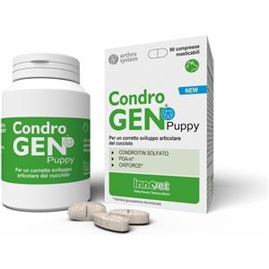 Innovet CondroGEN Puppy - Mangime Complementare per Cuccioli di Taglia Grande, Sviluppo Articolare con PGA-m e Condroitin, 90 Compresse Masticabili