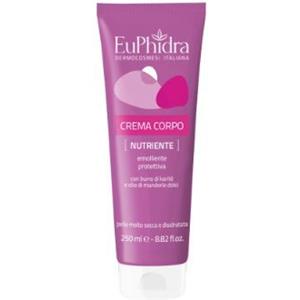 Euphidra Crema Corpo Nutriente 250 ml - Emolliente e Protettiva con Burro di Karité e Olio di Mandorle Dolci