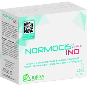 INPHA DUEMILA Normocis Ino - Integratore alimentare con Inositolo, Vitamine B2, B6, B12, Acido Folico, Cromo e Manganese - 20 Bustine