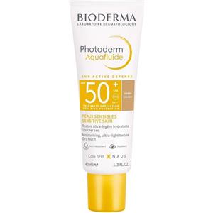 Bioderma Photoderm Aquafluide Nuance Dorata SPF50 - Crema Viso Solare Idratante Leggera con Effetto Opacizzante 40ml