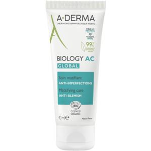 A-Derma Biology AC Global Trattamento Opacizzante Anti Imperfezioni 40ml - Formula Non Comedogena, Effetto Opacizzante e Buona Base per il Trucco