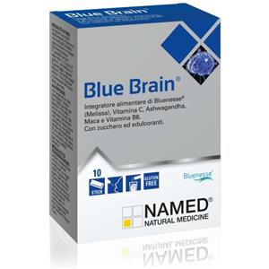 Named Blue Brain - Integratore Alimentare per il Benessere Mentale con Bluenesse, Vitamina C, Ashwagandha, Maca e Vitamina B6 - 10 Bustine da 2g