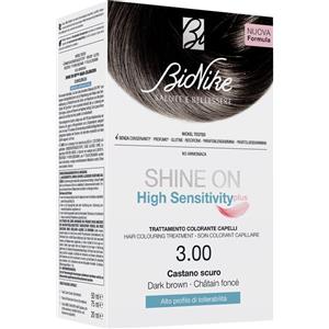 Bionike Shine On High Sensitivity Plus Tinta Permanente per Capelli Castano Scuro 3.00 - Senza Ammoniaca, Maggiore Tollerabilità e Protezione del Cuoio Capelluto