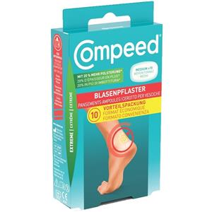 Compeed Cerotti per Vesciche Extreme - 10 Pezzi con Gel Idrocolloidale e 20% di Imbottitura in Più