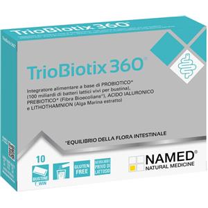 Named Triobiotix 360 - Integratore con Probiotici e Prebiotico in 10 Bustine da 4 g per il Benessere Intestinale