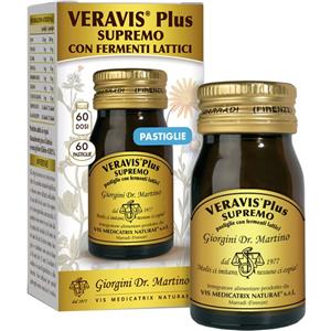 Dr. Giorgini Veravis Plus Supremo - Integratore Alimentare con Fermenti Lattici, 60 Pastiglie per il Benessere Intestinale