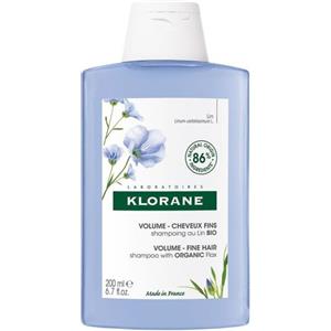 KLORANE Shampoo alle Fibre di Lino 200ml - Deterge e Volumizza i Capelli Sottili
