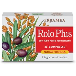 Erbamea Rolo Plus - Integratore per il Metabolismo dei Lipidi con Riso Rosso Fermentato e Antiossidanti - 36 Compresse