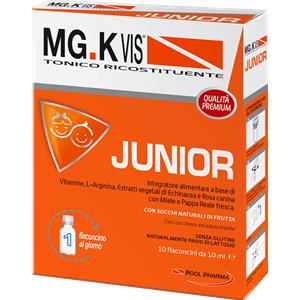 Pool Pharma MG.K VIS Tonico Ricostituente Junior - Integratore Energetico per Bambini e Ragazzi in Flaconcini da 10 ml