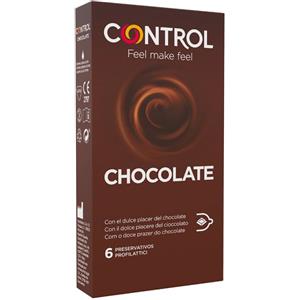 PIKDARE SpA Control Chocolate - 6 Profilattici Aromatizzati al Cioccolato in Lattice Naturale
