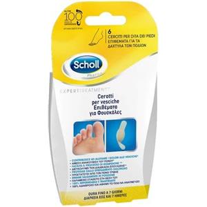 Scholl Cerotti per Vesciche - 6 Pezzi, Alleviano il Dolore e Proteggono le Dita dei Piedi