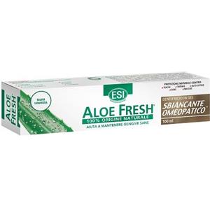 ESI Aloe Fresh - Dentifricio Sbiancante Naturale in Gel Omeopatico con Aloe Vera e Alghe Marine, 100ml