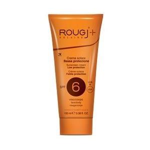 Rougj Crema Solare SPF6 100ml - Protezione Bassa per Corpo e Viso, Nutriente e Veloce Assorbimento