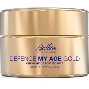 Bionike Defence My Age Gold Crema Intensiva Fortificante Notte 50 ml - Rimpolpante e Nutriente per Pelli Mature