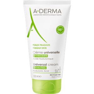 ADERMA (Pierre Fabre It.SpA) A-Derma Les Indispensables Crema Universale Idratante Multiuso Viso E Corpo, Pelle secca fragile e delicata di tutta la famiglia, con Acido ialuronico e Burro di karitè, 150 ml