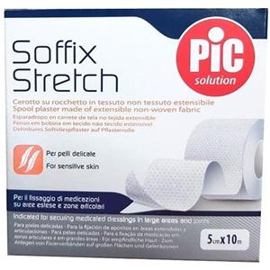 PIKDARE Soffix Stretch Cerotto Estensibile 5x1000 cm per Medicazioni su Pelli Delicate