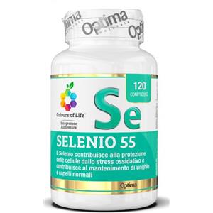 Optima Naturals Selenio 55 - Integratore Antiossidante per Unghie e Capelli, 120 Compresse da 350 mg