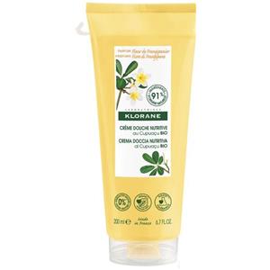Klorane Crema Doccia Nutritiva al Burro di Cupuacu BIO e Fiore di Frangipane 200ml - Deterge e Nutre le Pelli Secche