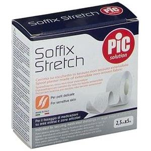 PIKDARE SpA Cerotto Soffix Stretch 2,5 cm x 500 cm - Tessuto Estensibile per Medicazioni su Pelli Delicate