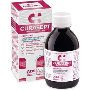 Curasept Collutorio Trattamento Lenitivo 200 ml - Clorexidina 0,20% e Clorobutanolo 0,5% - Doppia azione lenitiva e antiplacca