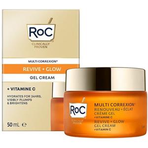 RoC Multi Correxion Revive Glow Crema Viso Gel Illuminante 50ml - Idratazione 24 ore e Vitamina C