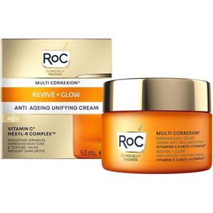 RoC Multi Correxion® Revive Glow Crema Viso Uniformante 50ml - Trattamento Anti-Età Idratante e Rigenerante con Vitamina C