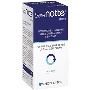 Specchiasol Serenotte Gocce 20ml - Integratore per il sonno con Escolzia, Melatonina e L-teanina