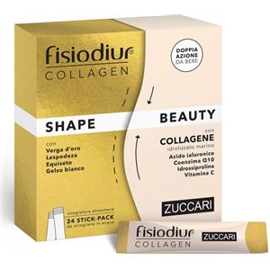 Zuccari Fisiodiur Collagen - Integratore con 2500 mg di Collagene Marino e Vitamina C in 24 Stick Pack