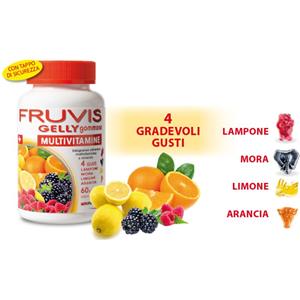 POOL PHARMA Fruvis Multivitamine Gommose - Integratore Alimentare con 9 Vitamine e 2 Minerali, 60 Gelatine al Gusto di Frutta