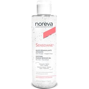 Noreva Sensidiane Gel Struccante Lenitivo 200 ml - Rimuove Trucco Waterproof, Ideale per Pelli Sensibili