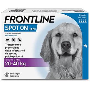 BOEHRINGER Frontline Spot On Antiparassitario per Cani Grandi 20-40 kg - 4 Pipette da 2,68 ml