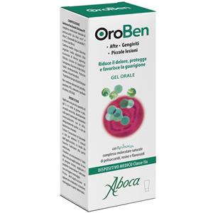 Aboca OroBen Gel Orale 15ml - Sollievo per Afte, Gengiviti e Piccole Lesioni