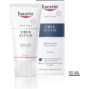 Eucerin Urea Repair Crema Viso 5% Urea 50ml - Idratante Delicata per Pelle Secca e Molto Secca
