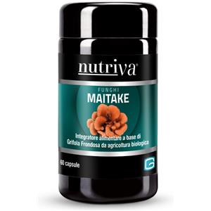 Nutriva Maitake - Integratore Alimentare Vegetale con Grifola Frondosa per il Supporto delle Difese Naturali - 60 Capsule