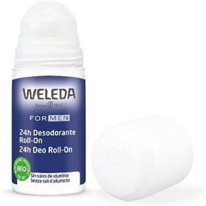 Weleda Deodorante Roll-On 24H per Uomo 50ml - Protezione con Oli Essenziali e Note di Rosmarino
