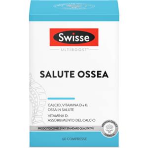 Swisse Salute Ossea - Integratore di Calcio, Vitamina D3 e K2 per Ossa Sane - 60 Compresse