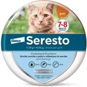 Elanco Seresto Collare Antiparassitario per Gatti - Protezione Fino a 8 Mesi con Tecnologia Polymer Matrix